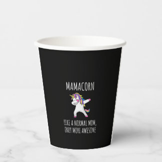 Womens Mamacorn Like A Mom Only Awesome Dabbing Un Pappbecher