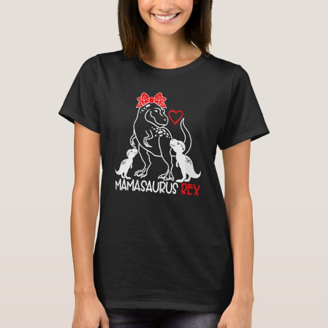 Womens Mamasaurus Rex Dinosaur Mama Saurus Mutter T-Shirt (Vorderseite)
