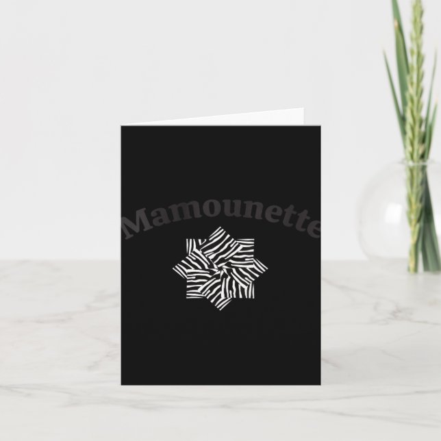 Womens Mamounette, Mommy In French, New Moms, Baby Karte (Vorderseite)