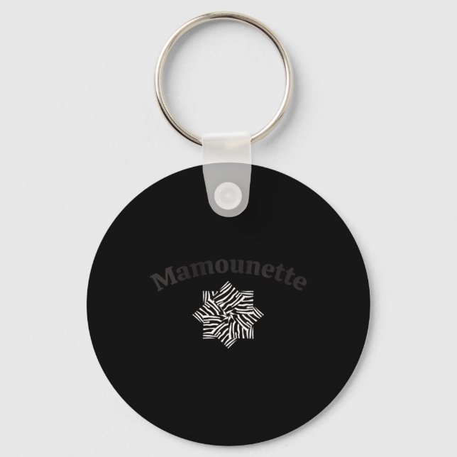 Womens Mamounette, Mommy In French, New Moms, Baby Schlüsselanhänger (Vorderseite)