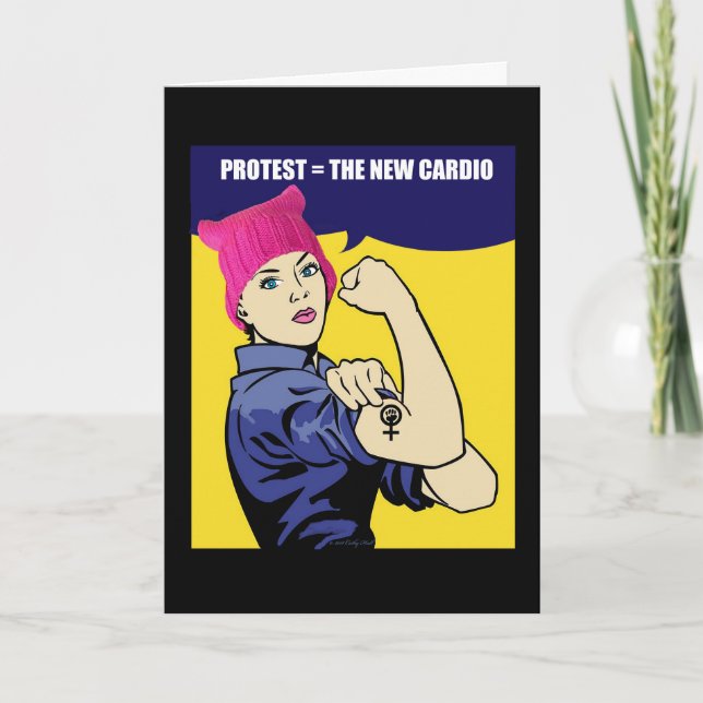 Women's March Cardio Customizable Birthday Card Karte (Vorderseite)