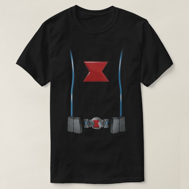 Womens Marvel Black Widow Halloween Kostüm VNeck T-Shirt (Design vorne)