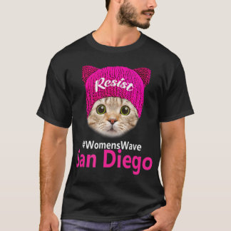 Womens März 2020 San Diego Cat Hat T-Shirt