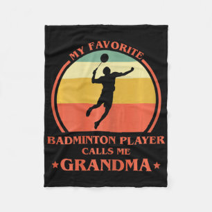 Womens mein Lieblings-Badminton-Spieler ruft mich Fleecedecke
