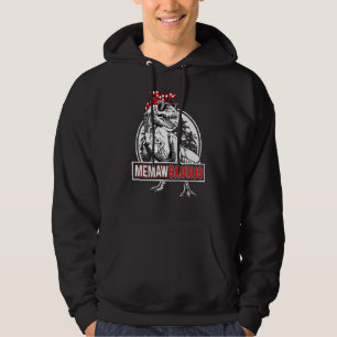 Womens Memawsaurus Rex Dinosaur Memaw Saurus Moth Hoodie
