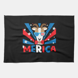 Womens Merica Goat Geschirrtuch