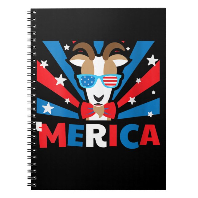 Womens Merica Goat Notizblock (Vorderseite)
