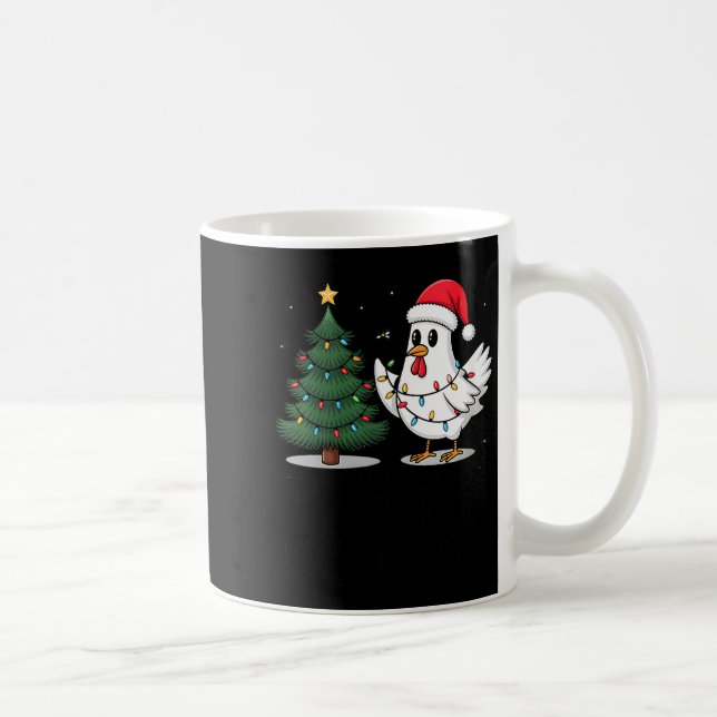 Womens Merry Chick-mas Ultrygeist Funny Chicken Gh Kaffeetasse (Rechts)