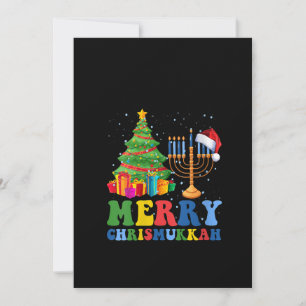 Womens Merry Chrismukkah 2022 Happy Hanukkah Chris Feiertagskarte