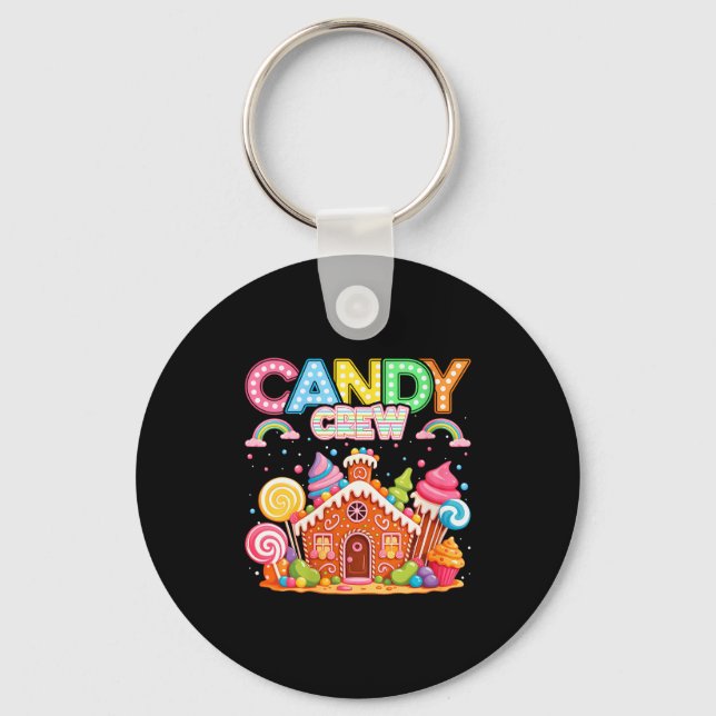 Womens Merry Christmas Candy Crew Squad Matching X Schlüsselanhänger (Vorderseite)