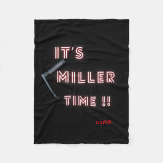 Womens Miller Time Lustig Crna _ Krankenschwester Fleecedecke