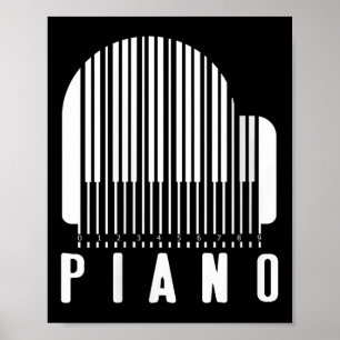 Womens Minimalistisch Ano Barcode Style Music Love Poster