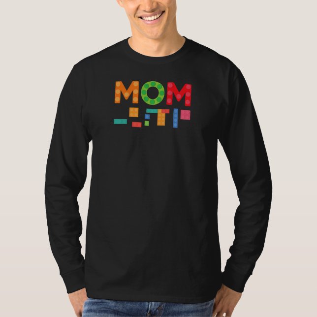 Womens Mom Master Builder Mother Building Blocks B T-Shirt (Vorderseite)