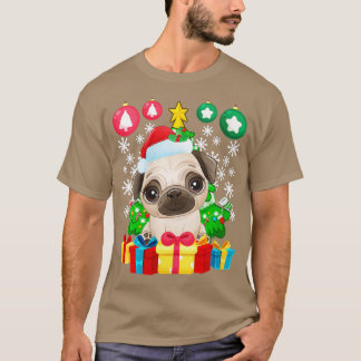 Womens Mops Weihnachtsbaum Ornament Weihnachtslied T-Shirt