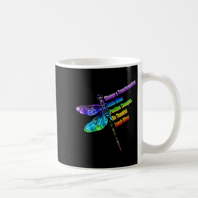Womens Motivational Insration Gift Dragonfly  Kaffeetasse (Rechts)