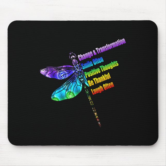 Womens Motivational Insration Gift Dragonfly  Mousepad (Vorne)