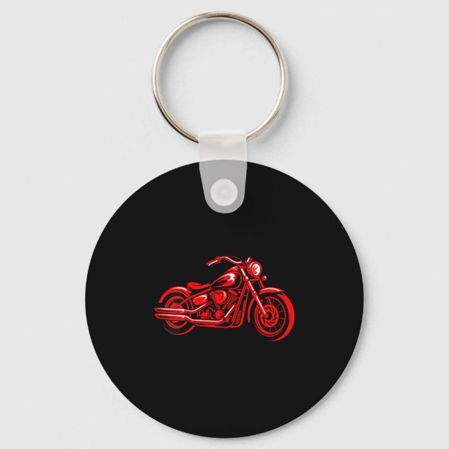 Women's Motorcycle Heart Biker Valentines Day Ride Schlüsselanhänger (Vorderseite)