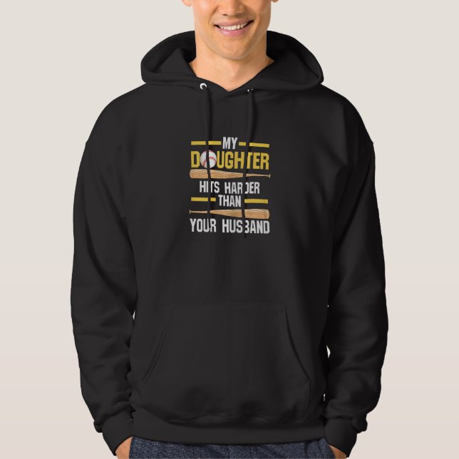 Womens my daughter hits harder than your husband S Hoodie (Vorderseite)