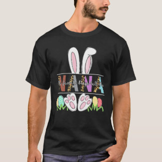 Womens My Favorite Peep Call Me Nana Leopard Easte T-Shirt