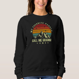 Womens My Favorite People Call Me Gramma Cool Moth Sweatshirt