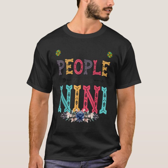 Womens My Favorite People Call Me Nini Flower T-Shirt (Vorderseite)