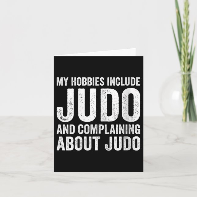 Womens My Hobbies Include Judo Funny Judoka V-neck Karte (Vorderseite)