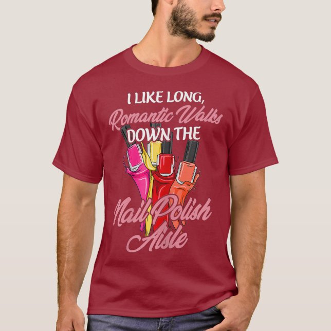 Womens Nail Polish Design for a Nail Artist T-Shirt (Vorderseite)