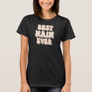 Womens Nain Welsh Oma Bester Nain je I Liebe Na T-Shirt
