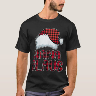 Womens Nana Claus Shirt Funny Christmas Pajama Fam