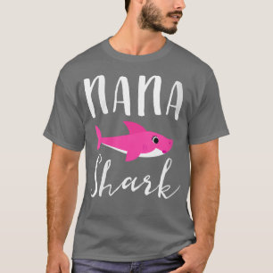 Womens Nana Shark Grandma Grandmutter Pink Shark G T-Shirt