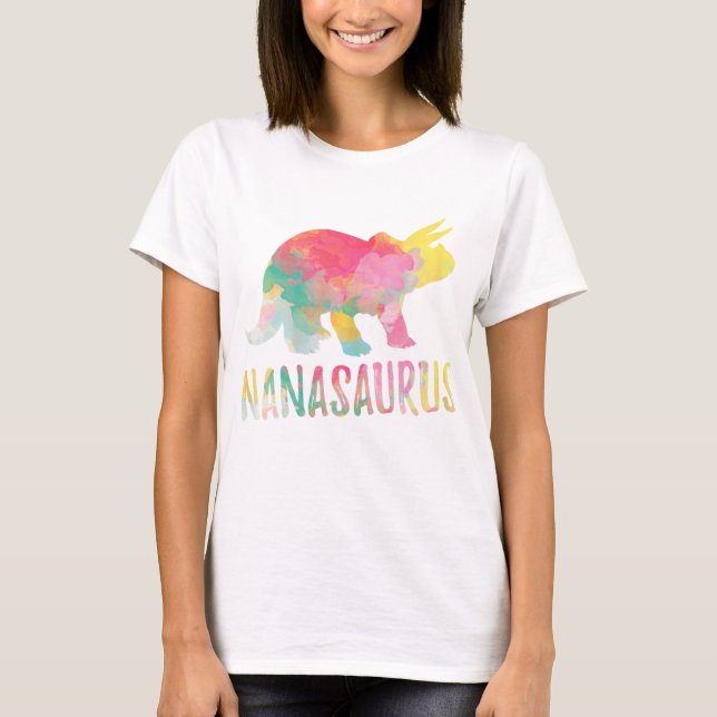 Womens Nanasaurus T - Shirt Nanasaur Niedlich Nana (Vorderseite)