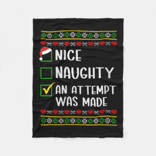 Womens naughty oder nice lustig wurde ein Versuch  Fleecedecke