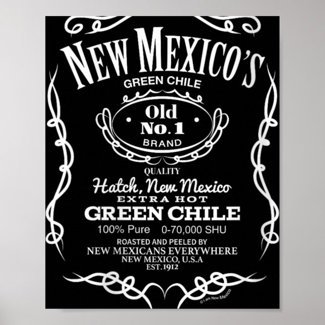 Womens New Mexico's Old No. 1 Hatch Green Chile No Poster (Vorne)