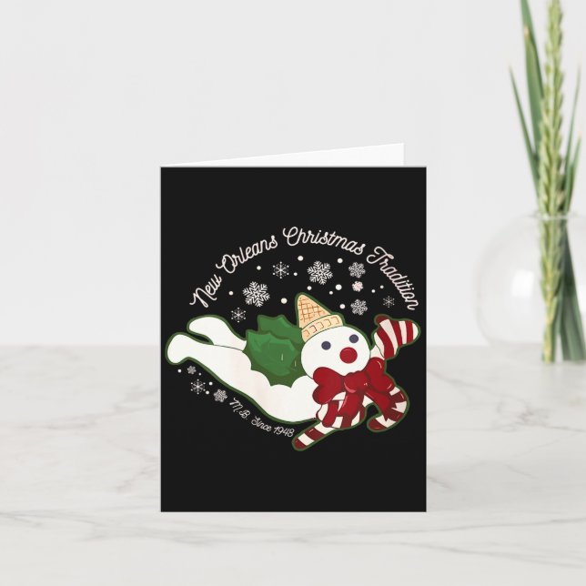Womens New Orleans Mr Bingle Christmas Tradition S Karte (Vorderseite)