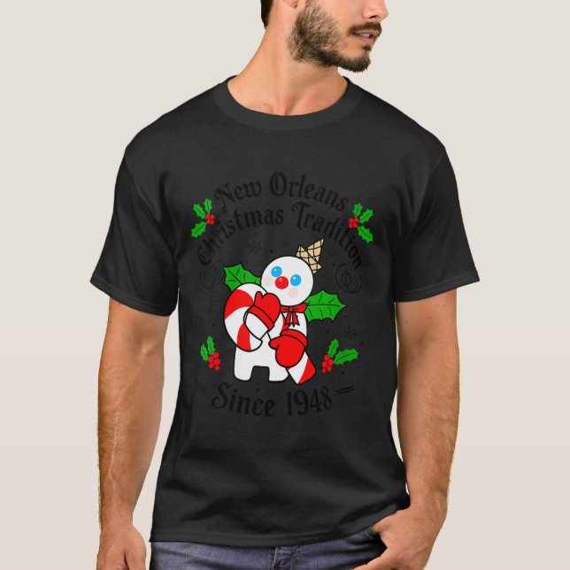 Womens New Orleans Mr Bingle Christmas Tradition S T-Shirt (Vorderseite)