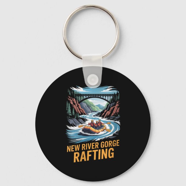 Womens New River Gorge Rafting Whitewater Kayak Ou Schlüsselanhänger (Vorderseite)