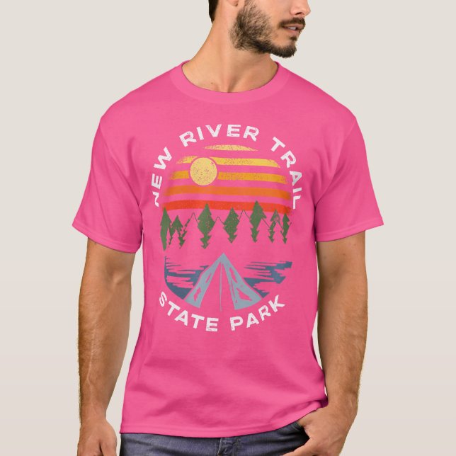 Womens New River Trail Staat Park Virginia Camping T-Shirt (Vorderseite)