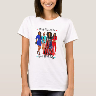 Womens New York City Girls Trip 2021 Black Womens  T-Shirt