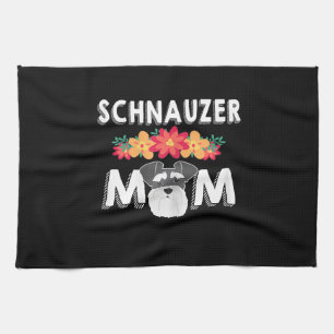 Womens Niedlich Schnauzer Mama Wer Liebe Schnauzer Geschirrtuch