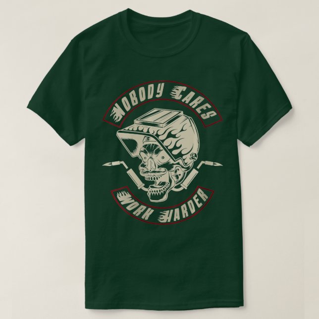 Womens Niemand kümmert sich um härtere Welder VNec T-Shirt (Design vorne)