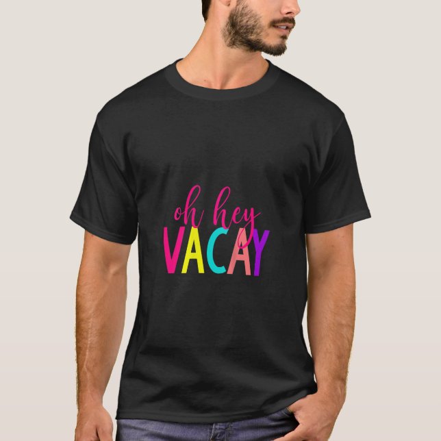 Womens Oh Hey Vacay Tank Niedlichen Urlaub Sommer  (Vorderseite)