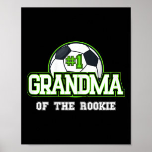 Womens Oma Rookie des Jahres 1. Geburtstag Fußball Poster