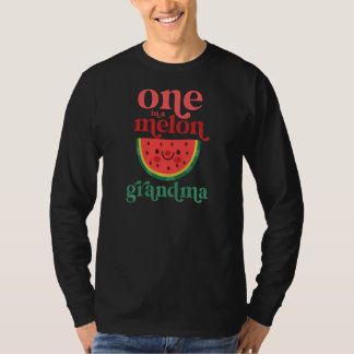 Womens One In A Melon Grandma Cute Watermelon Firs T-Shirt
