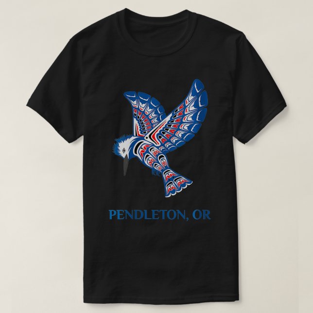 Womens Pendleton Oregon Native American Kingfisher T-Shirt (Design vorne)