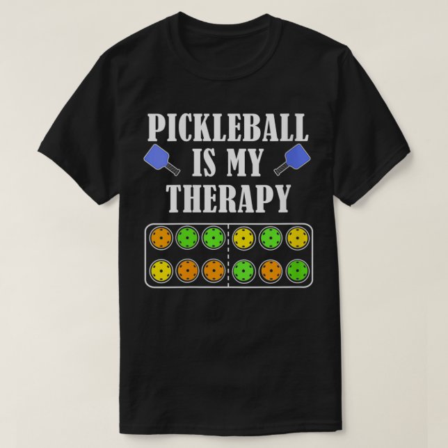 Womens Pickleball ist meine Therapie Funny Sprichw T-Shirt (Design vorne)