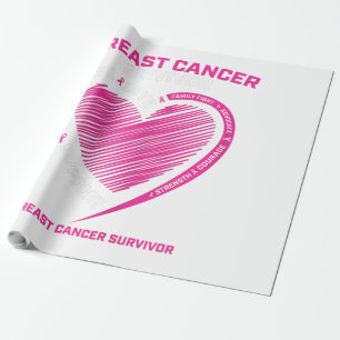 Womens Pink Breast Cancer Survivor Gifts Women Mom Geschenkpapier