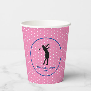 Women's Pink Punkt Golf Party Plate Pappbecher