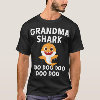 Womens Pinkfong Grandma Shark Offiziell T-Shirt
