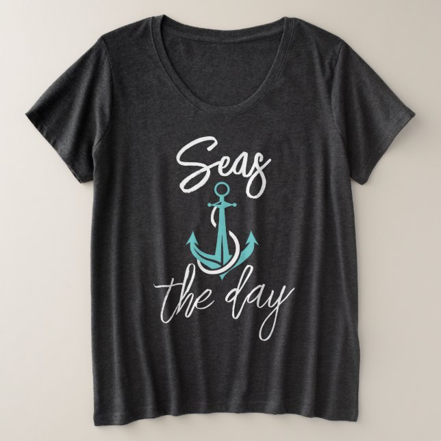 Women's Plus Size Seas the Day T-Shirt (Design devant)