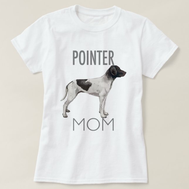 Womens Pointer Mama Dog T-Shirt (Design vorne)